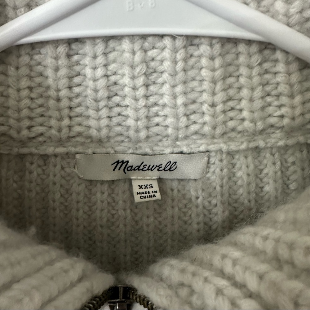 Madewell Pointelle Half-Zip Pullover Sweater, xxs - Picture 3 of 6